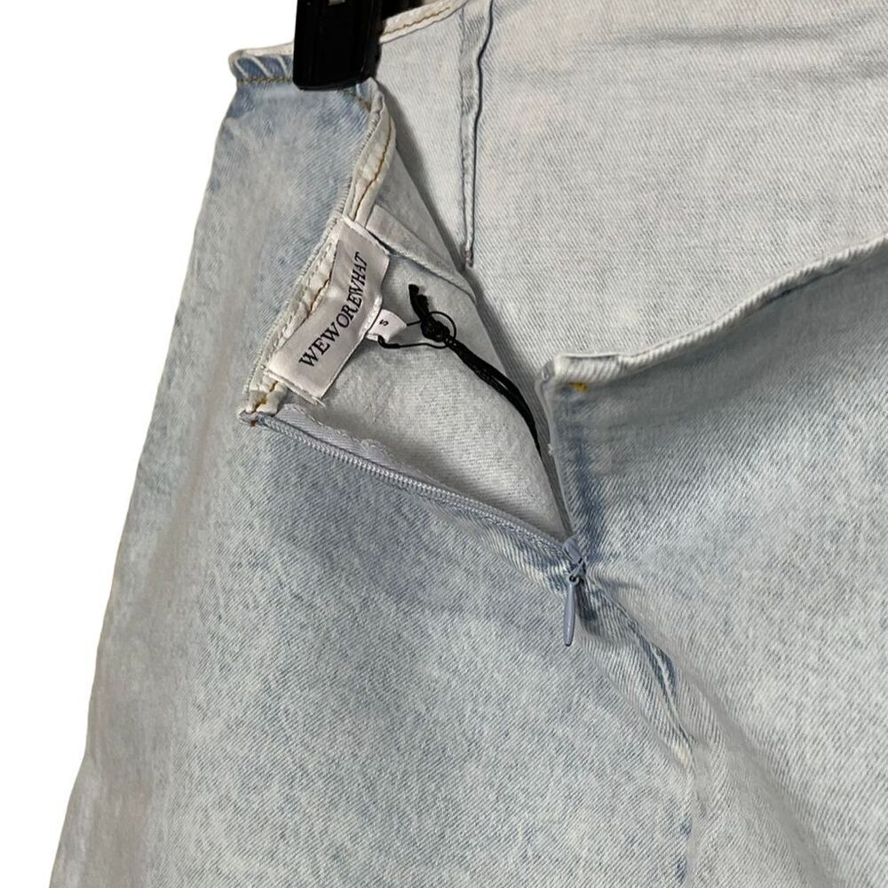 Weworewhat Women's Cut Out Denim Mini Skirt - Picture 6 of 12